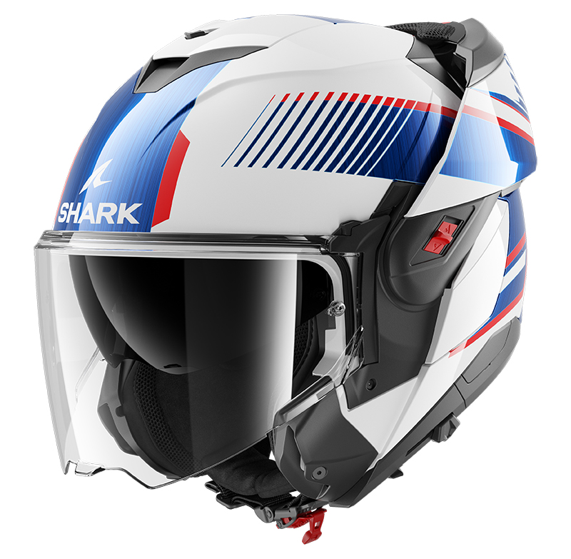 Shark OXO helmet red white blue